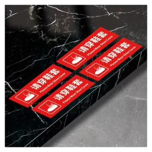 Custom Adhesive Roll Label Luxury PVC Sign Floor Tile Sticker Decals Waterproof Non Slip Luxury Self Adhesive Roll Label