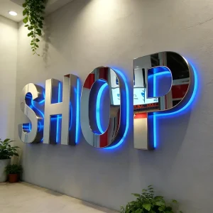 Custom Advertising 3D Backlit LED Letters Sign Wall Business Outdoor Lighted Sign Luminous Light Sign