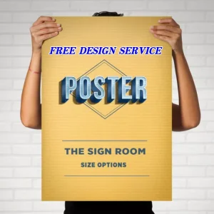 Custom Advertising Adhesive Ad Poster Bond Paper Printing A0 A2 A3 Big Sizes Product Business Photo Poster Print