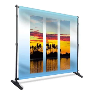Custom Advertising Exhibition Step Repeat Banner Display Stand Accessories Made From Durable Polyester Flags Banners