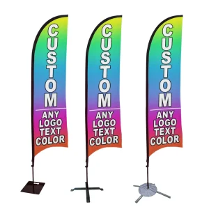 Custom Advertising Feather Flags For Business Outside Customized Logo Text On Open Flag Sign Custom Double Single Side
