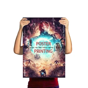 Custom Advertising Large Waterproof Wall Photo Posters Printing Service 24×36 Adhesive Poster Prints Manufacturer