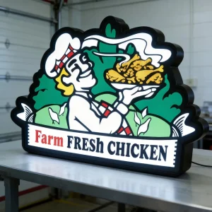 Custom Advertising Light Box LED Light Box Double Sided Shaped Logo Sign Restaurant Display