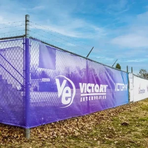 Custom Advertising Mesh Banner Allows Wind to Pass Through Street Fence Banner