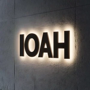 Custom Advertising Metal Backlit LED Signs IP65 Waterproof Outdoor 3D Channel Letters with Halo Lighting