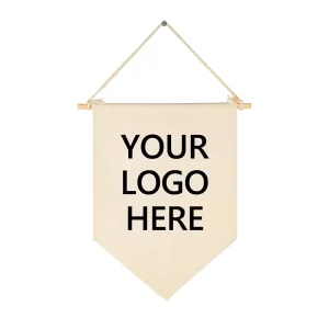 Custom Advertising Non woven Satin Material Club National Football Pennant Exchange Souvenir Wall Banner Flags