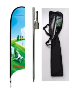 Custom Advertising Outdoor Feather Banner Blade Flag Fiberglass Poles Pennant Opening Ceremony Barber Shop Flag