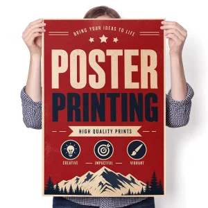 Custom Advertising Poster Printing Glossy or Matte Laminated for Business Promotion
