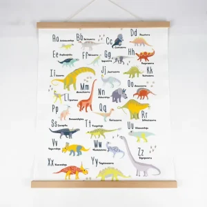 Custom Advertising Print Matte Poster Roll Sheet Animal Alphabet Education Chart Single Panel Canvas Art Indoor Wall Ornament