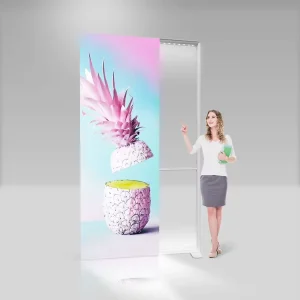 Custom Advertising Rectangle Textile Fabric Light Box LED Luminous Aluminum Frameless Lightbox for Trade Show Display Booth