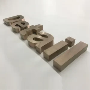 Custom Advertising Signage Small Brass Alphabet Letter Metal Gold Letters Non Illuminated Outdoor Wall Sign Custom Decoration