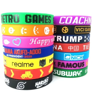 Custom Advertising Silicon Bracelet Eco friendly Silicon Wristband Personalized Logo Wrist Band