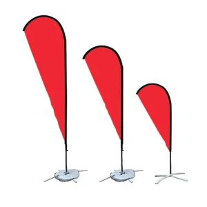 Custom Advertising Teardrop Flag Double Sided Printing Your Own Logo Design Words (Include Flagpole & Base)
