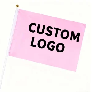 Custom All Countries National Rectangular Polyester Plastic Digital Printing Waterproof Anti Wrinkle Handheld Flag