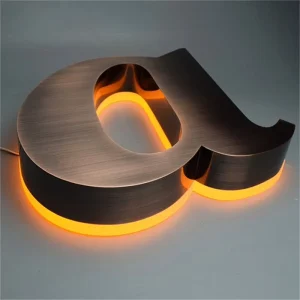 Custom Alphabet Letter LED Illuminated Sign Reception Backlit Sign Metal 3D Logo Office Signage