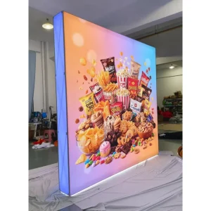Custom Aluminum Alloy Profile Modern Indoor Light Box Tool free LED SEG Foldable Fabric Backdrop for Tradeshow Exhibition