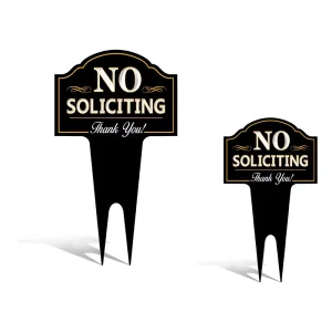 Custom Aluminum Composite Yard Signs with Stakes CNC Cut and UV Printing