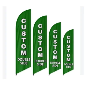 Custom Aluminum Feather Flag Pennant Waterproof Polyester Business Advertising Digital Printed Banners Flagpoles Bases Display
