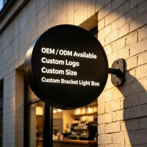 Custom Aluminum Frame OEM & ODM Available Single Double Sided Waterproof Wall Protruding Illuminated Custom Your Own Light Box