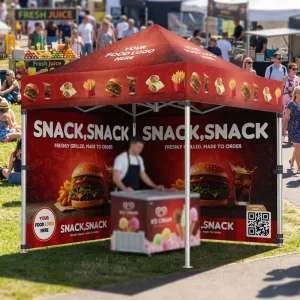 Custom Aluminum Frame Portable Canopy Tent Heavy Duty Outdoor Folding Printed Trade Show Tent