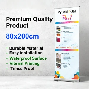 Custom Aluminum Luxury Digital Printing 80*200cm Roll Up Pull Up Banner Stand