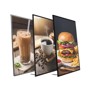 Custom Aluminum Magnetic LED Menu Board Easy Change Poster Light Box Automatic Brightness for Coffee Shop Counter Restaurant