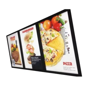 Custom Aluminum Magnetic LED Menu Board Easy Change Poster Light Box Automatic Brightness for Coffee Shop Counter Restaurant