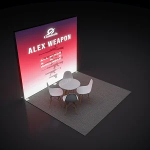 Custom Aluminum Modular Frameless Dye Sublimation LED Light Box Fabric 10×10 Foldable Trade Show Booth Portable Easy Assembly