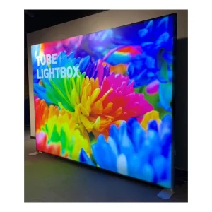 Custom Aluminum Modular Frameless LED Light Box Fabric Trade Show Booth Portable Light Box Display