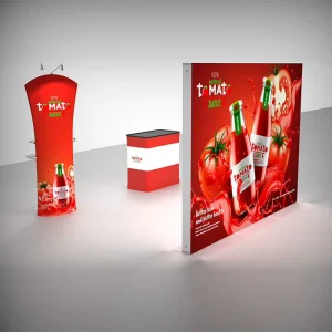 Custom Aluminum Modular Frameless Led Light Box Fabric Trade Show Booth Led Light Box Stand Trade Show Display Booth