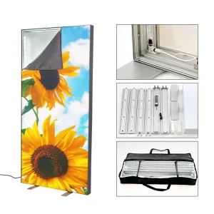 Custom Aluminum Modular LED Light Box Fabric Trade Show Booth LED Light Box Stand Trade Show Display Booth