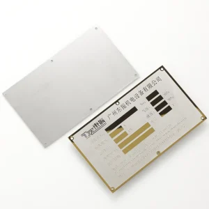 Custom Aluminum Nameplate Metal Tag Custom Sign for Shops LED Light Source Instructions Metal Sign Printing