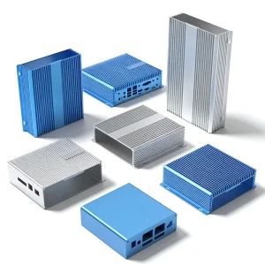 Custom Aluminum Profile Extruded Aluminum Heatsink Case Enclosure Box Housing with Cutting Processing Service