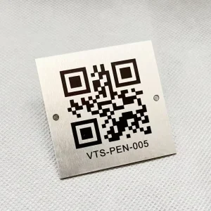 Custom Anodized Aluminum QR Code Tag Digital Printing Metal Photo Nameplate Durable Identification Plate for Advertising Signs