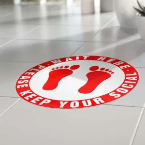 Custom Anti Slip UV Resistant Self Adhesive No Pass Sign Digital Printing Vinyl Floor Sticker Decal for Marble Sign