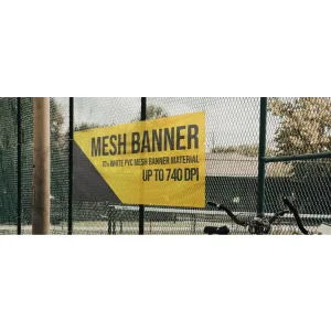 Custom Any Logo Large Size Digital Printing Pvc Vinyl Advertising Banner Fence Mesh Banner Outdoor With Grommets