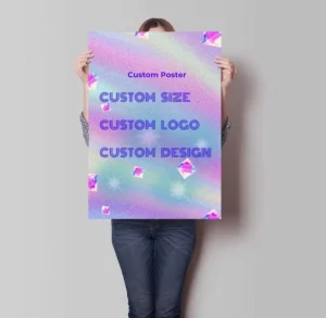 Custom Art Coated Paper Printing Wall Art Poster Full Color Advertising Photo Movie Music Business Film Poster Printed