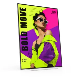 Custom Art Prints ACP Printing Boutique Retail Graphics Advertising Branding Signage Metal Poster Neon Vivid Color Display Board