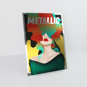 Custom Art Prints Aluminum ACP Poster Metallic Fast Fashion Exhibition Branding Signage Promotion Glossy Metal Windows Display