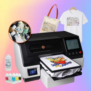 Custom Automatic Desktop Industrial Printed Demand Printers A3 Digital DTG Inkjet Printing Machine Computer Touch Screen 2 Heads