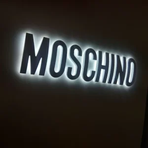 Custom Backlit 3D LED Halo Lit Logo Signs for Car Events Retail Boutique Brushed Stainless Steel IP65 Waterproof Manual