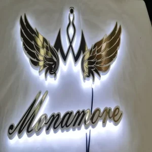 Custom Backlit 3D Metal Letters Personalized LED Illuminated Logo for Brand Storefront and Commercial Decoration