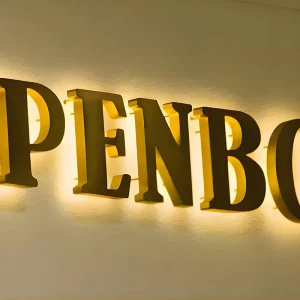 Custom Backlit LED Advertising Signs 3D Acrylic Stainless Steel Letters Waterproof 2 Year Warranty