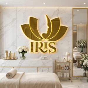 Custom Backlit LED Sign for Salon Spa 3D Illuminated Wall Logo Acrylic Metal Light up Signage OEM Factory