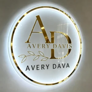 Custom Backlit Laser Cut Stainless Steel Alphabet Letters Sign Embossed Design For Advertising Wedding Shops & Car Use