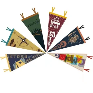 Custom Banner Personalized Advertising Felt Pennant Flag for Sport Events Display Accessories
