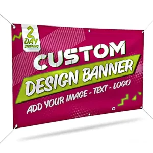 Custom Banner Printing Outdoor Vinyl Banner Signs Hanging Business Promotional Flags Double-Sided Banner with Logo Custom Print