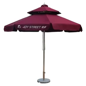 Custom Beach Outdoor Sun Umbrella Commercial Parasol Custom Printing Portable Advertising Heavy Duty Large PVC Coated Aluminum