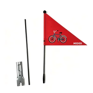Custom Bike Safety Flag Advertising Felt Banner Triangle Sport Outdoor Warning Bicycle Flag Banner Promotion Flags Banners