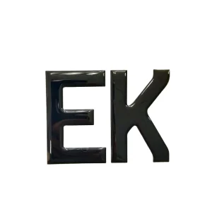 Custom Black Epoxy Alphabet Letter Stickers Carbon Fiber Decor Sticker Car Carbon Fiber Decoration Stickers
